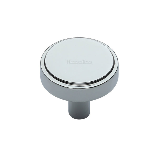 Stepped Disc Cabinet Knob by M Marcus - Heritage Brass