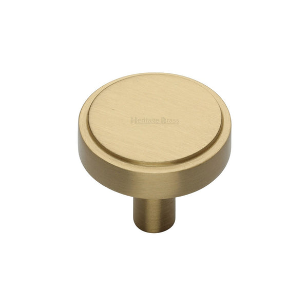 Stepped Disc Cabinet Knob by M Marcus - Heritage Brass