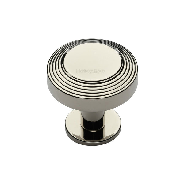 Ridge Cabinet Knob with Rose by M Marcus - Heritage Brass