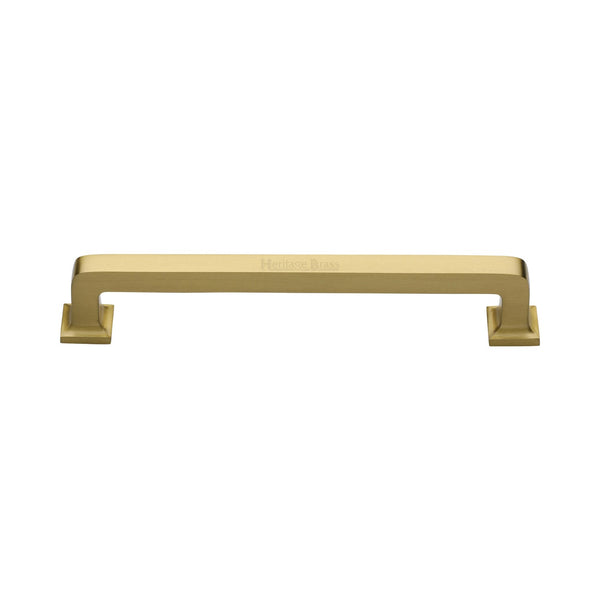 M Marcus - Heritage Brass, Square Vintage Cabinet Pull Handle, Cabinet Hardware, Cabinet Pull Handles