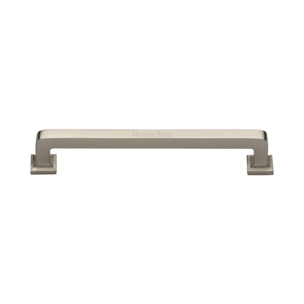 M Marcus - Heritage Brass, Square Vintage Cabinet Pull Handle, Cabinet Hardware, Cabinet Pull Handles