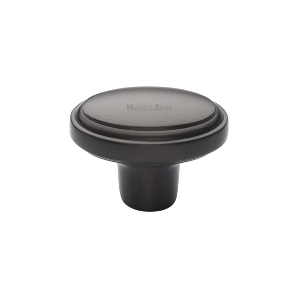 Stepped Oval Cabinet Knob by M Marcus - Heritage Brass