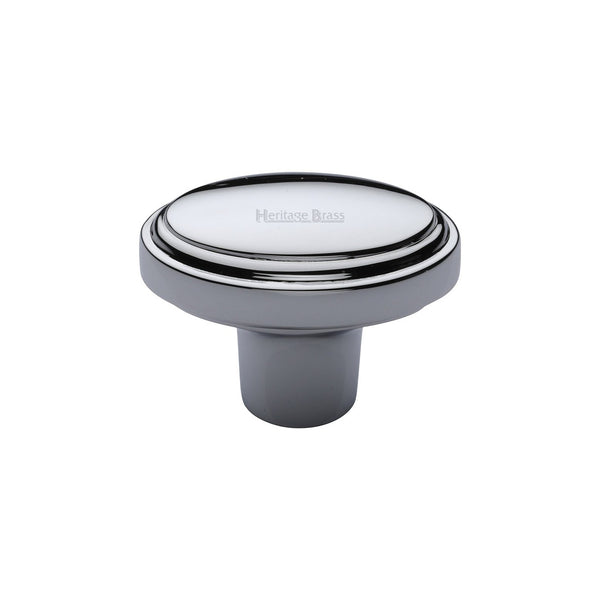 Stepped Oval Cabinet Knob by M Marcus - Heritage Brass