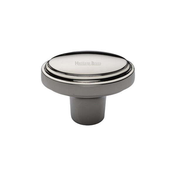 Stepped Oval Cabinet Knob by M Marcus - Heritage Brass