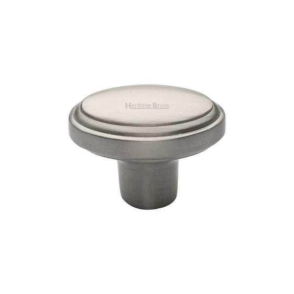 Stepped Oval Cabinet Knob by M Marcus - Heritage Brass