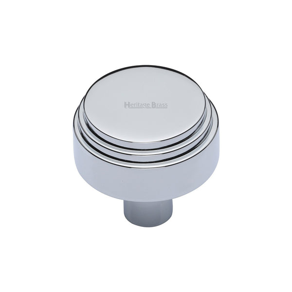 Round Deco Cabinet Knob by M Marcus - Heritage Brass