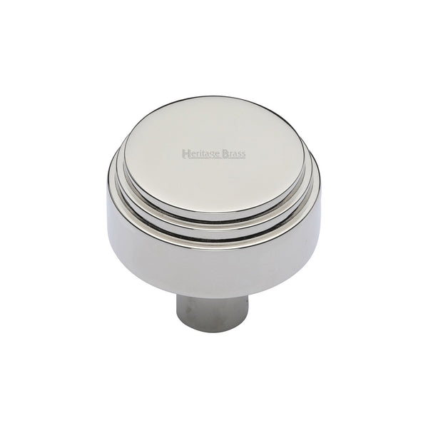Round Deco Cabinet Knob by M Marcus - Heritage Brass