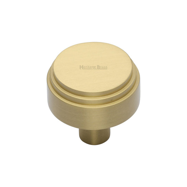 Round Deco Cabinet Knob by M Marcus - Heritage Brass