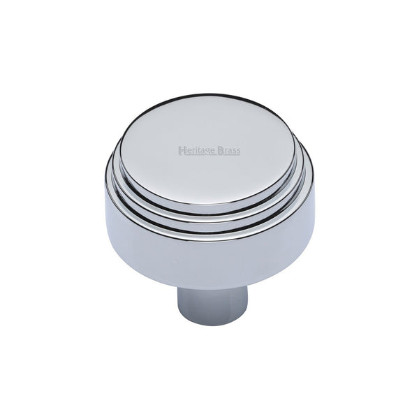 Round Deco Cabinet Knob by M Marcus - Heritage Brass