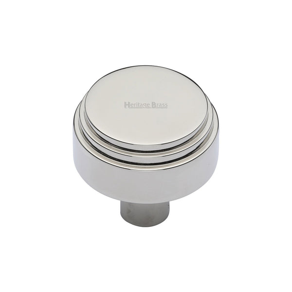 Round Deco Cabinet Knob by M Marcus - Heritage Brass