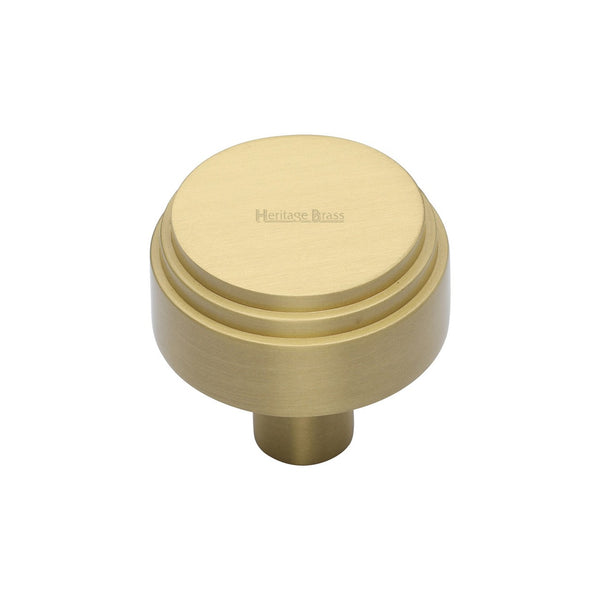 Round Deco Cabinet Knob by M Marcus - Heritage Brass