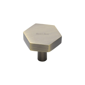 Hexagon Cabinet Knob by M Marcus - Heritage Brass