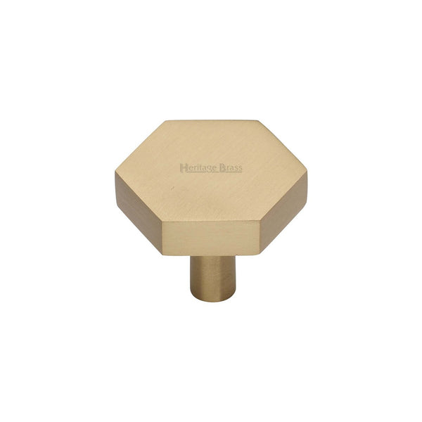 Hexagon Cabinet Knob by M Marcus - Heritage Brass