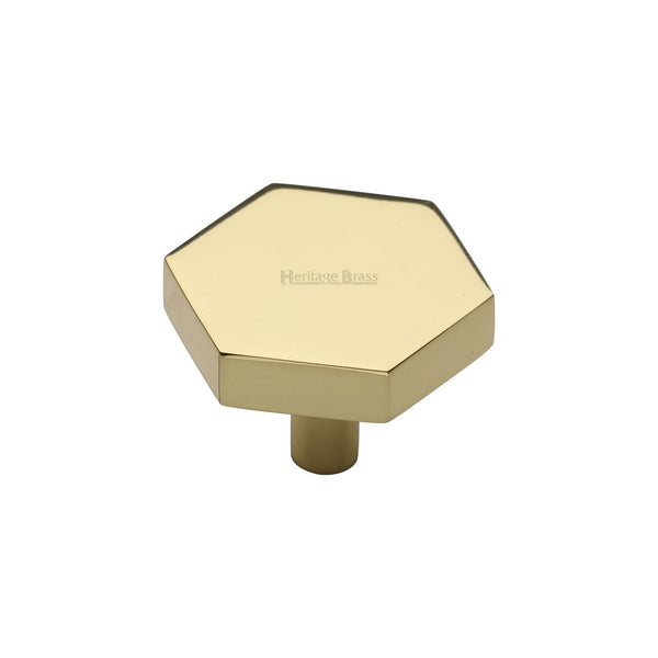 Hexagon Cabinet Knob by M Marcus - Heritage Brass