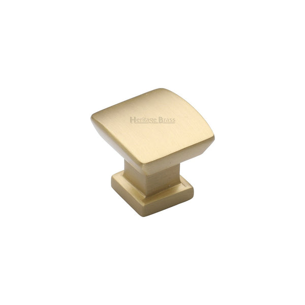 Plinth Cabinet Knob With Base by M Marcus - Heritage Brass