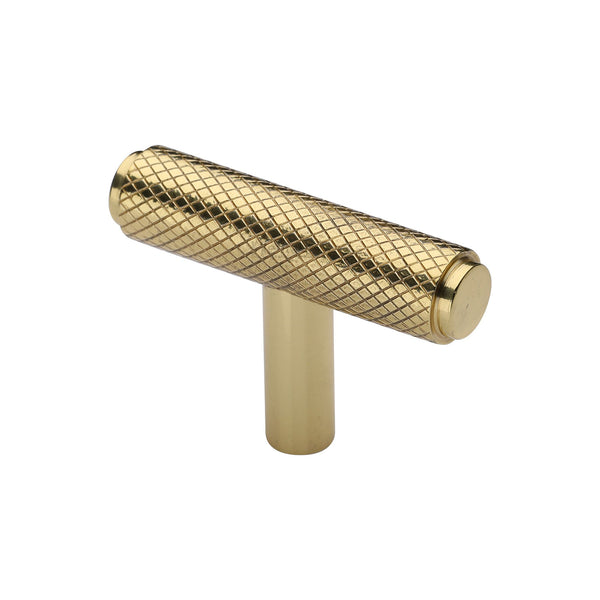 Knurled T-Bar Cabinet Knob by M Marcus - Heritage Brass
