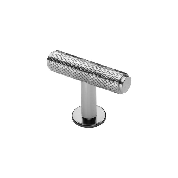 Knurled T-Bar Cabinet Knob with Rose by M Marcus - Heritage Brass