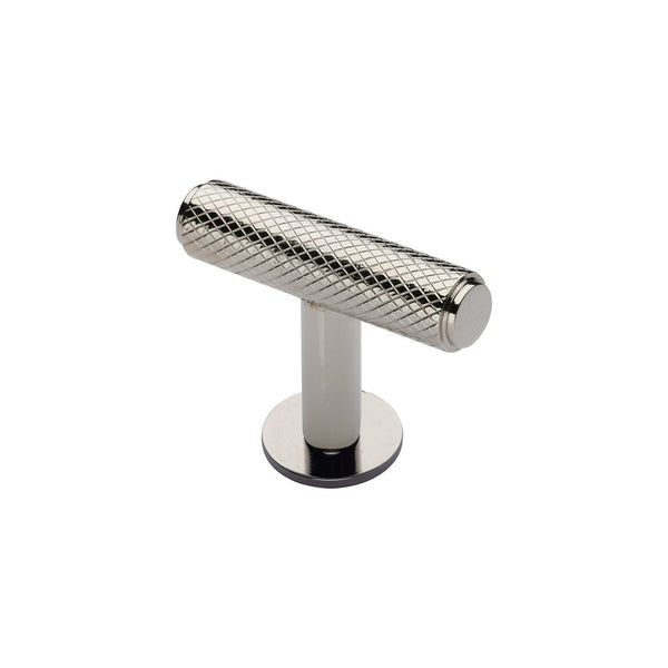 Knurled T-Bar Cabinet Knob with Rose by M Marcus - Heritage Brass
