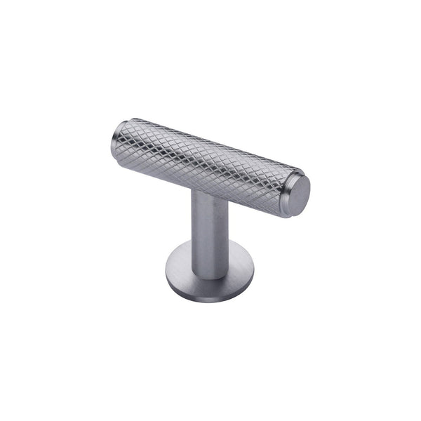 Knurled T-Bar Cabinet Knob with Rose by M Marcus - Heritage Brass