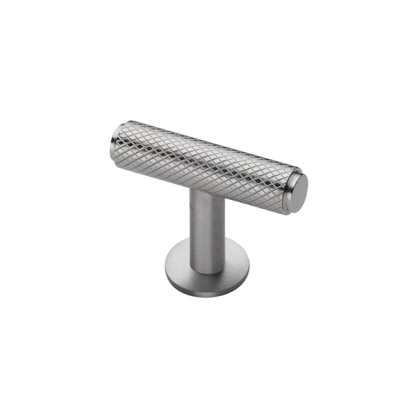 Knurled T-Bar Cabinet Knob with Rose by M Marcus - Heritage Brass