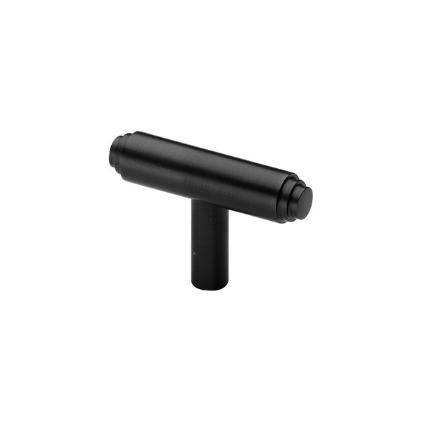 Stepped T-Bar Cabinet Knob by M Marcus - Heritage Brass