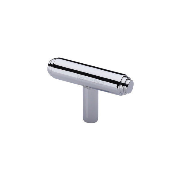 Stepped T-Bar Cabinet Knob by M Marcus - Heritage Brass