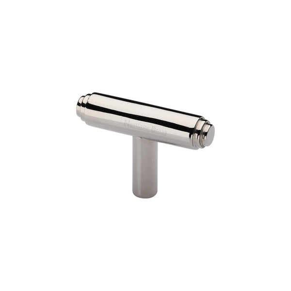 Stepped T-Bar Cabinet Knob by M Marcus - Heritage Brass