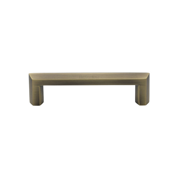 M Marcus - Heritage Brass, Hex Profile Cabinet Pull Handle, Cabinet Hardware, Cabinet Pull Handles