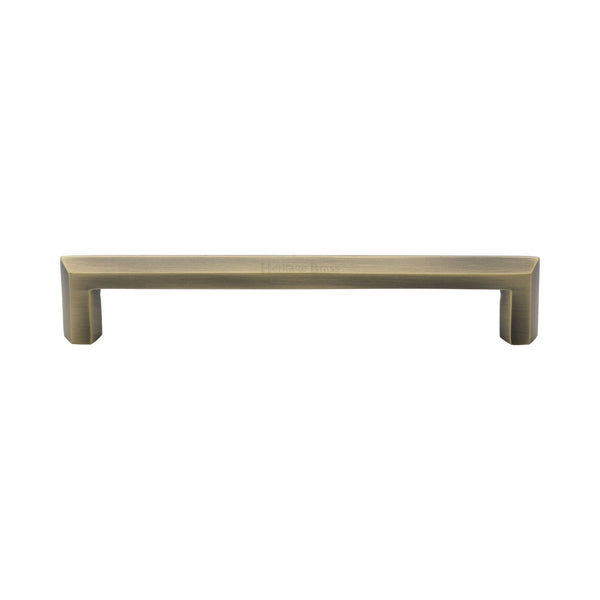 M Marcus - Heritage Brass, Hex Profile Cabinet Pull Handle, Cabinet Hardware, Cabinet Pull Handles