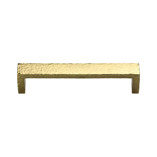 M Marcus - Heritage Brass, Hammered Wide Metro Cabinet Pull Handle, Cabinet Hardware, Cabinet Pull Handles