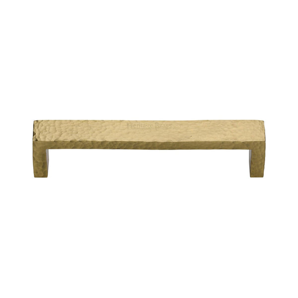 M Marcus - Heritage Brass, Hammered Wide Metro Cabinet Pull Handle, Cabinet Hardware, Cabinet Pull Handles