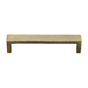 M Marcus - Heritage Brass, Hammered Wide Metro Cabinet Pull Handle, Cabinet Hardware, Cabinet Pull Handles