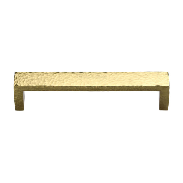 M Marcus - Heritage Brass, Hammered Wide Metro Cabinet Pull Handle, Cabinet Hardware, Cabinet Pull Handles