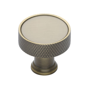 Florence Knurled Cabinet Knob by M Marcus - Heritage Brass