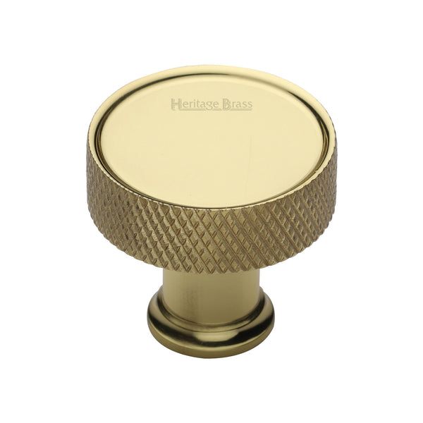 Florence Knurled Cabinet Knob by M Marcus - Heritage Brass
