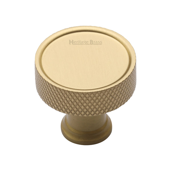 Florence Knurled Cabinet Knob by M Marcus - Heritage Brass