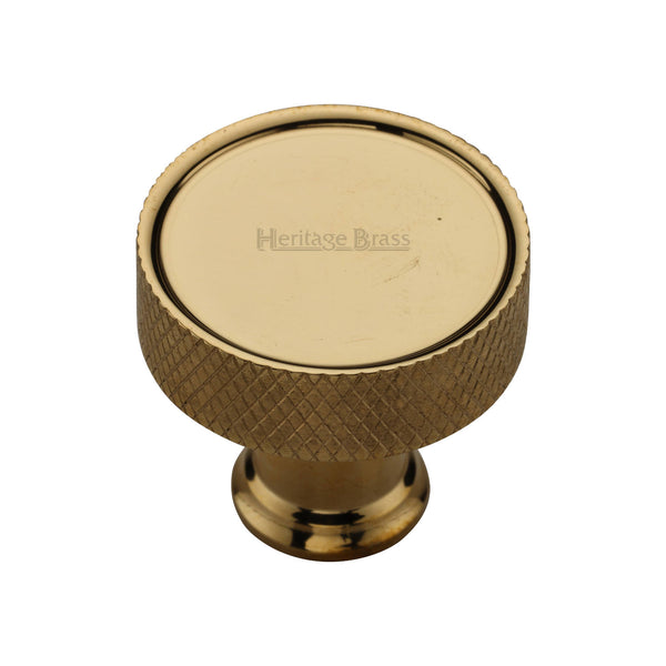Florence Knurled Cabinet Knob by M Marcus - Heritage Brass
