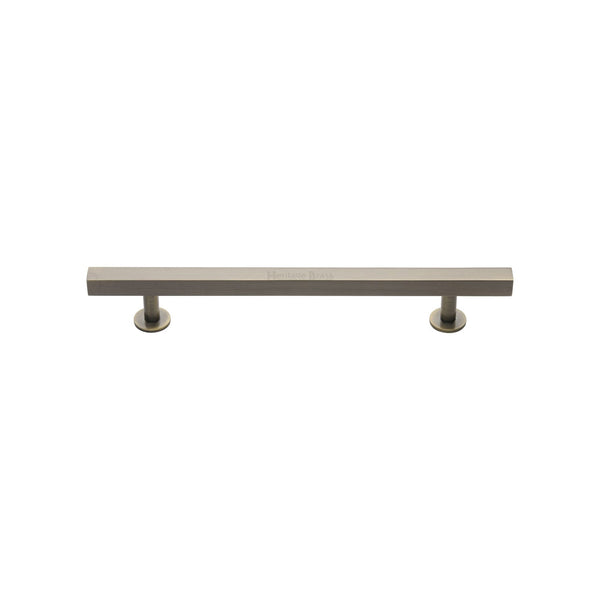 M Marcus - Heritage Brass, Offset Square Cabinet Pull, Cabinet Hardware, Cabinet Pull Handles