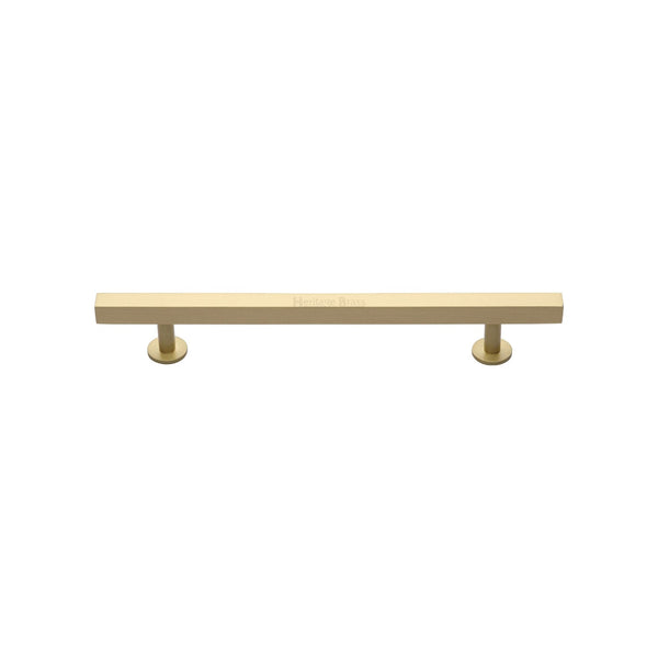 M Marcus - Heritage Brass, Offset Square Cabinet Pull, Cabinet Hardware, Cabinet Pull Handles