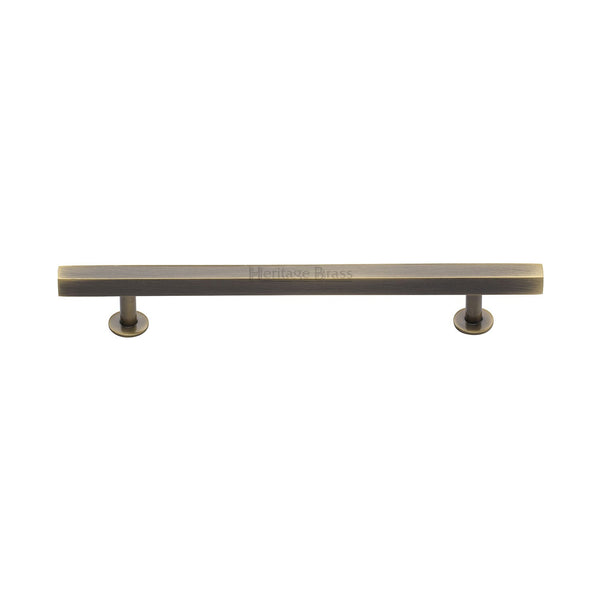 M Marcus - Heritage Brass, Offset Square Cabinet Pull, Cabinet Hardware, Cabinet Pull Handles