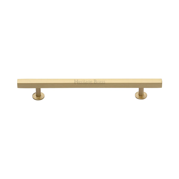 M Marcus - Heritage Brass, Offset Square Cabinet Pull, Cabinet Hardware, Cabinet Pull Handles