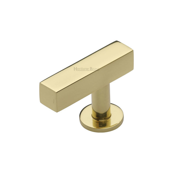 Offset Square Cabinet Knob by M Marcus - Heritage Brass