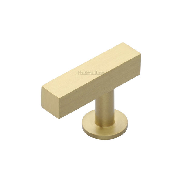 Offset Square Cabinet Knob by M Marcus - Heritage Brass
