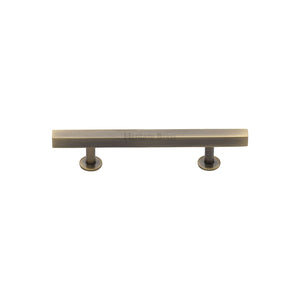 M Marcus - Heritage Brass, Offset Square Cabinet Pull, Cabinet Hardware, Cabinet Pull Handles