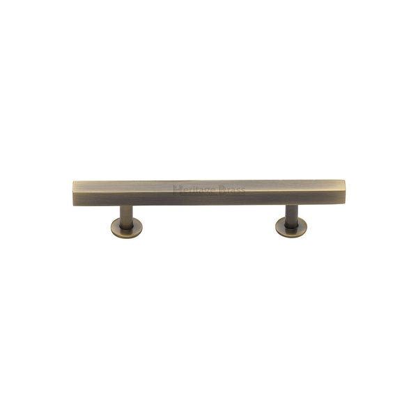 M Marcus - Heritage Brass, Offset Square Cabinet Pull, Cabinet Hardware, Cabinet Pull Handles