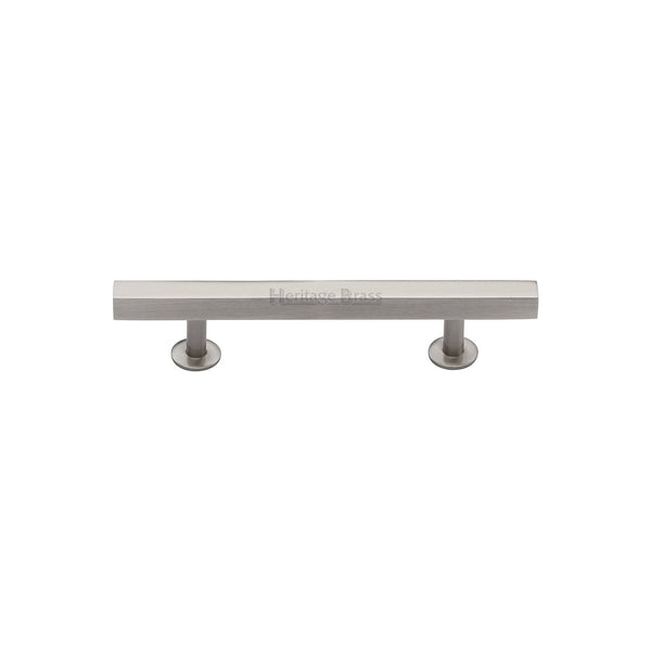 M Marcus - Heritage Brass, Offset Square Cabinet Pull, Cabinet Hardware, Cabinet Pull Handles