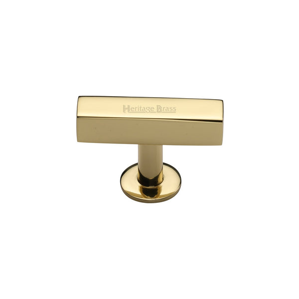 Symmetrical Square Cabinet Knob by M Marcus - Heritage Brass