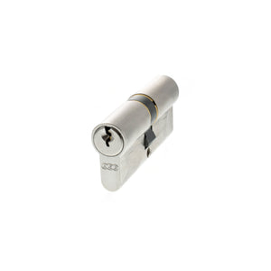 AGB 5 Pin Double Euro Cylinder - Satin Chrome - 35-35mm (70mm)