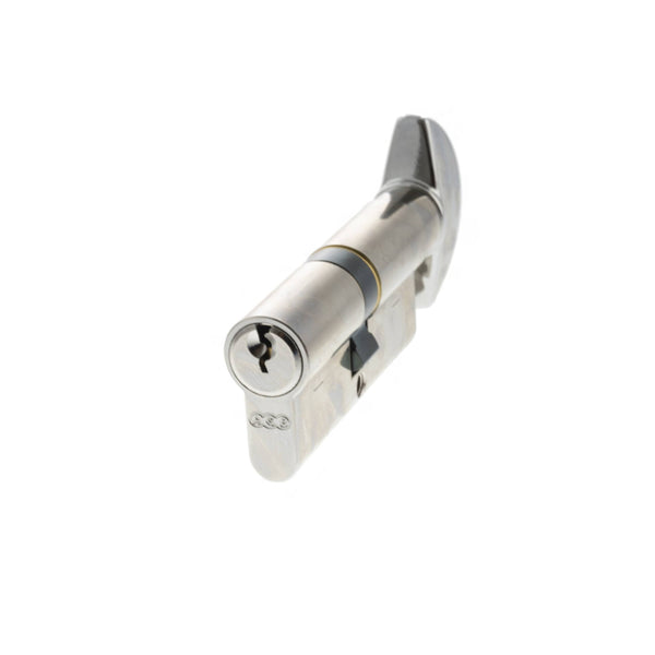 AGB Euro Profile 5 Pin Cylinder Key to Turn 35-35mm (70mm) Keyed Alike - Polished Chrome