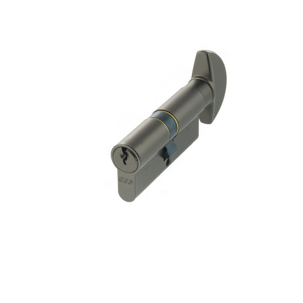 AGB Euro Profile 5 Pin Cylinder Key to Turn 35-35mm (70mm) Keyed Alike - Black Nickel